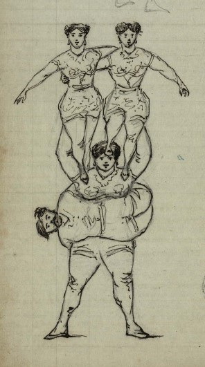 Female acrobats, © Trinity College, Cambridge