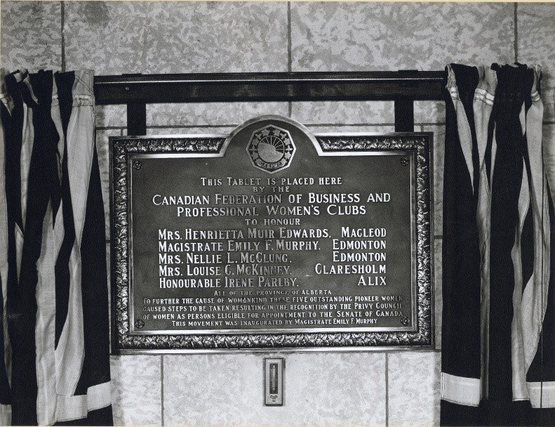 Plaque for the Famous Five, © Glenbow